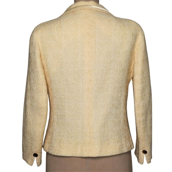 Vintage Auckie Sanft Linton Cream Tweed Jacket size S/M - Picture 2 of 11